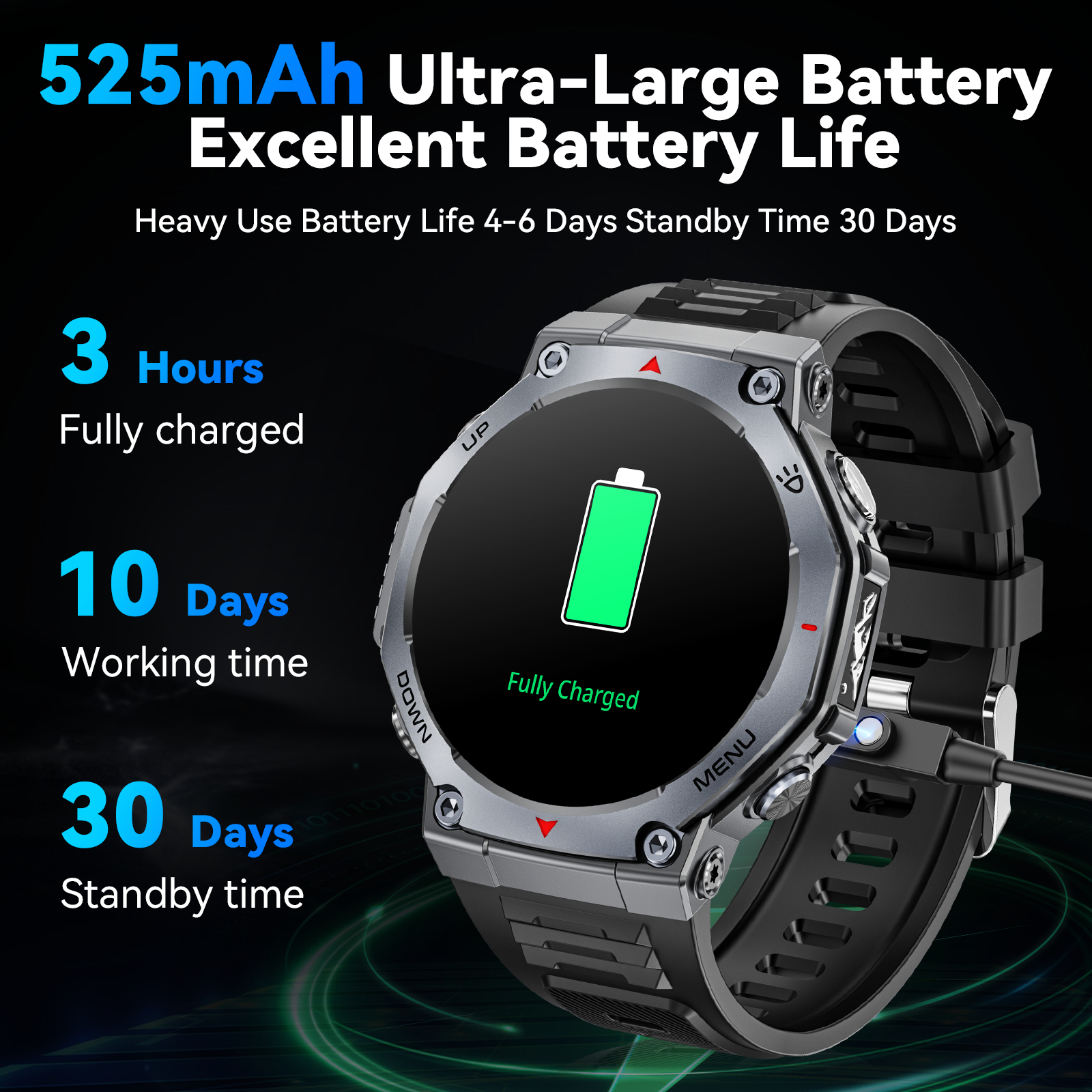 Haulvean 1.43" AMOLED Military Smart Watch for Men photo 3
