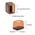 thumbnail image 2 of Flyshop 8PCS Durable Rectangle Chair Leg Caps with Felt Pads Prevent Scratches Reduce Noise Protective Caps Felt Furniture Pads Floor Protectors, Light Brown, Large: 40 to 50mm x 30 to 40mm (L x W), 2 of 6