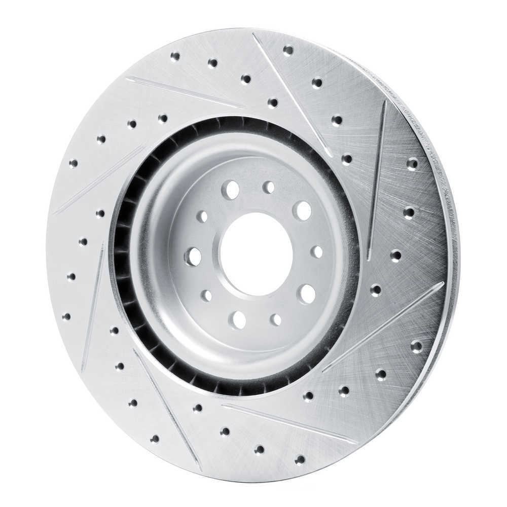 Dynamic Friction Company 631-40049L DFC Brake Rotor - Drilled And Slotted - Silver