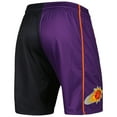 thumbnail image 3 of Men's Mitchell & Ness Black/Purple Phoenix Suns Hardwood Classics 2001 Split Swingman Shorts, 3 of 3