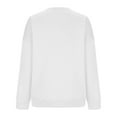 thumbnail image 6 of Clothes for Women Women's Solid Color Sweatshirt Women Long Sleeve Sweatshirt Casual Crewneck Loose Fit Pollover Hoodie Fall Tops, 6 of 7