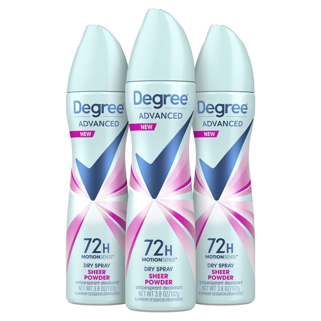 Desodorante antitranspirante en aerosol seco Degree Advanced 110 ml x3