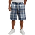 thumbnail image 3 of HKYNLAG Men's Plaid Shorts Knee Length Casual Elastic Waist Drawstring Bermuda Shorts for Lounge Summer Beach Shorts Navy 5XL, 3 of 5