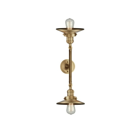 

Innovations Lighting 208L Railroad Railroad 2 Light 19 Wide Bathroom Vanity Light - Brass