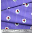 thumbnail image 3 of Rayon de Pomme Tissu Rayé, Feuilles & Rose Imprimé Floral 1 Yard 42 Inch Wide, 3 of 3