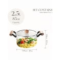 thumbnail image 2 of 2.5-Liter Transparent Glass Stovetop Cooking Pot With Large Wooden Handle, Ideal For Slow Simmering Or Frying, 2 of 7