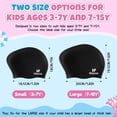 thumbnail image 4 of Pack de 2 gorros de natación HIACOS para niños de 3 a 15 años, impermeables en silicona, 4 of 7