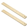thumbnail image 1 of KAKOWELY 2Pcs Household Brass Rulers Vintage Bookmark Rulers Multi-function Straight Rulers,6.5"X0.67"X0.04", 1 of 5