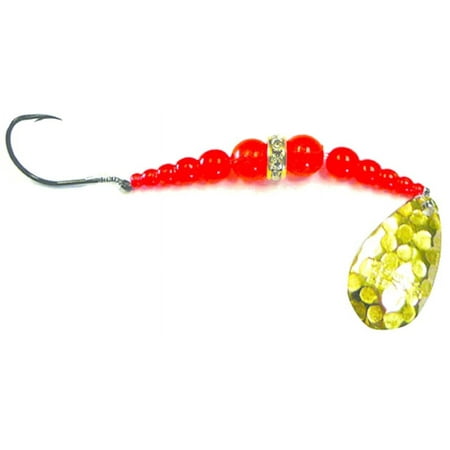 UPC: 0043557091916 | Mack s Lure Wedding Ring Classic Spinner  Hammered Nickel/Chartreuse