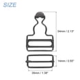 thumbnail image 2 of Unique Bargains Overall Buckles 4 Sets Metal Suspender Replacement Buckles 35mm Gun-black, 2 of 6