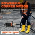 thumbnail image 3 of 16,000 VPM Electric Concrete Vibrator, Concrete Vibrating Tool Equipped With 14.75FT Steel Vibrating Rod And Stainless Steel Roll Cage, Suitable For Removing Bubbles From Construction Cement, 3 of 8