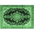 thumbnail image 1 of Ahgly Company Indoor Rectangle Medallion Emerald Green Traditional Area Rugs, 8' x 10', 1 of 4