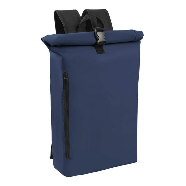 Mochila promocional enrollable con porta laptop-Jornet azul 27.5 x 50 x 13
