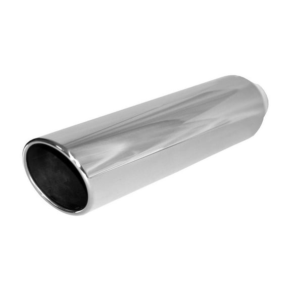 Brand New Polished Stainless Exhaust Tip Rolled Angle 2 1/4IN 4" Out 18" L