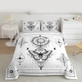 thumbnail image 2 of Homewish Retro Boho Moth Full Size Comforter Sets,Bohemain Style Bedding Comforter Set,Gothic Moon Print Bedding Sets For Girls Kids,Ultra Soft Home Decor Reversible,3-Piece, 2 of 8
