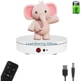 thumbnail image 1 of Motorized Rotating Display Stand, Rechargeable 360 Degree Electric Rotating Turntable for Photography Products Display, Live Video Show, Remote Control Angle Speed, White 11.8inch 300Lbs Load, 1 of 8