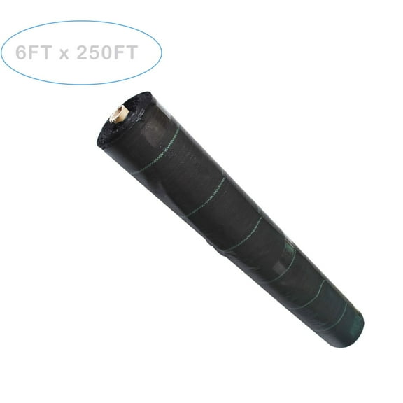 6FT x 250FT Weed Barrier, Heavy-duty Landscape Fabric Ground Cover Polypropylene Cloth Premium Weeds Control Mat Easy Setup for Flower Bed, Pavers, and Other Outdoor Projects