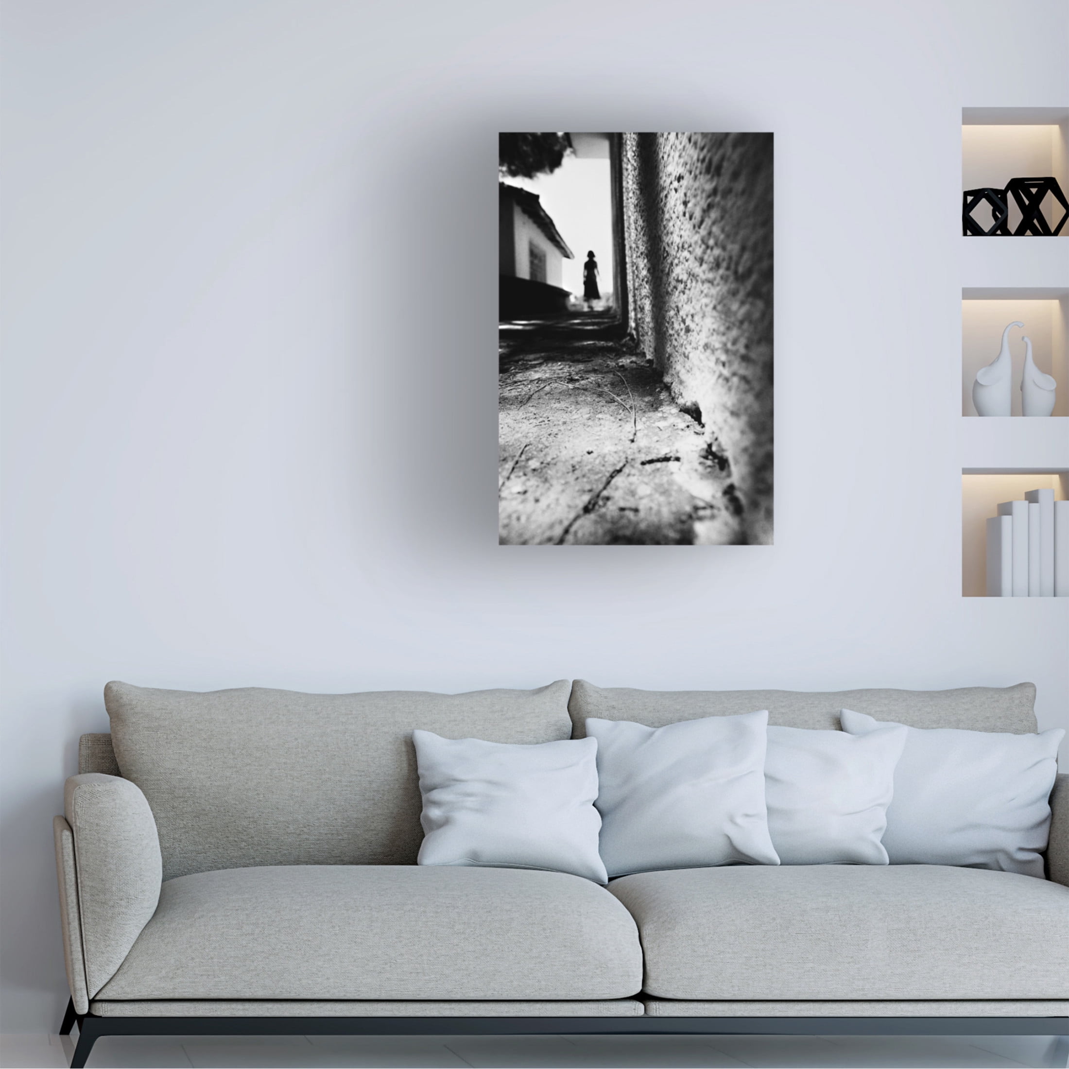 Canvas Wall Art - Ali Ayer 'Alley' Wall Art for Living Room, Bedroom, or Office D?cor by Trademark Fine Art - 16 x 24 Inches