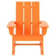 thumbnail image 3 of Chaise à Bascule Adirondack en Plastique HDPE pour Extérieur Orange, 3 of 7