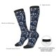 thumbnail image 4 of Fotbe Cherry Blossoms on Navy Background Calcetas Divertidas Estampadas para Hombre y Mujer, Calcetas de Algodón hasta la Rodilla para Caminar, Correr, Enfermería y Embarazo, 4 of 6