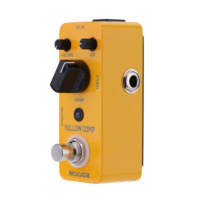 Mooer Pédale de Compresseur Optique Micro Mini Jaune pour Guitare Électrique True Bypass