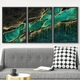 thumbnail image 2 of wall26 Framed Canvas Print Wall Art Set Gold Teal Dark Granite Marble Landscape Abstract Shapes Illustrations Modern Art Decorative Boho Colorful for Living Room, Bedroom, Office - 24"x36"x, 2 of 5