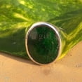 thumbnail image 3 of Natural Emerald Ring | 925 Sterling Silver Ring Jewelry | Big Oval Cut Emerald Ring | Healing Emerald Gemstone Ring |Emerald Jewelry For Her, 3 of 9