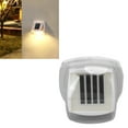 thumbnail image 3 of Fence 2Pcs Solar LED Fence Wall Light Waterproof Warm Light Transparent Mini Solar Wall Mounted Fence Lamp for Garden Yard, 3 of 7