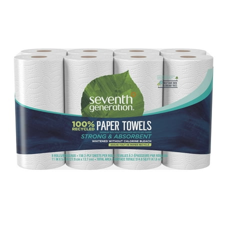 Seventh Generation Paper Towels, 100% Recycled Paper, Full Sheet, 8 Jumbo