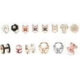 thumbnail image 4 of Qarigey Cute Drops Pearl Camelia en forma de bufanda tricíclica chal hebilla broches Ropa, zapatos y accesorios Miscelánea Diamante 3 anillos, 4 of 6