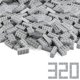 thumbnail image 1 of Set de bloques de construcción Feleph Basic Parts 320 piezas gris claro, 1 of 6