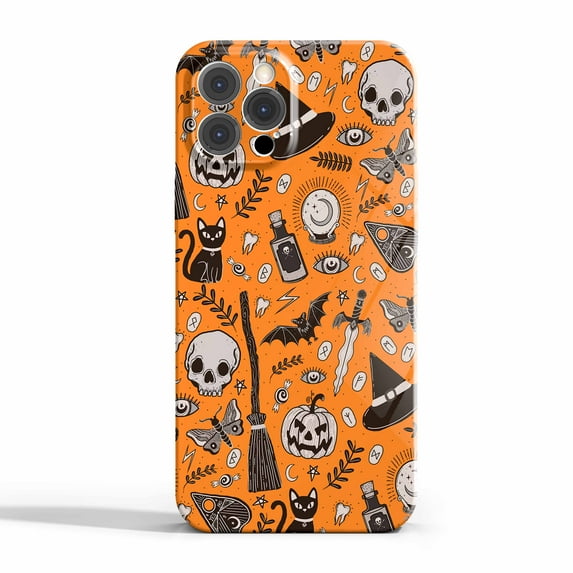 Halloween Pattern Case Compatible with iPhone 14 Pro Max,Aesthetic Art Design Full Cover Protective Case