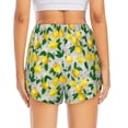 thumbnail image 3 of Picia Lemon1 Pattern Women's 2 in 1 Athletic Running Shorts High Waisted Workout Casual Gym Sweat Shorts with Comfy Liner Zipper Pockets-, 3 of 9