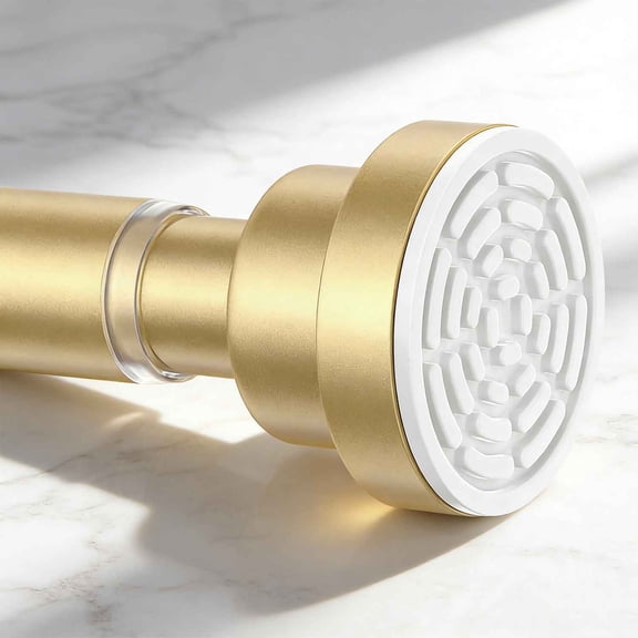 Gold Shower Curtain Rod Tension Curtain Rod No Drilling Non-Slip Adjustable for Bathroom Window Living Room