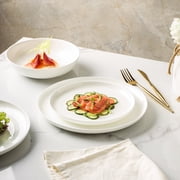 Stone Lain Gabrielle 12-Piece Dinnerware Set Bone China, White