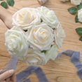 thumbnail image 3 of WSBArt 25pcs Artificial Flowers Real Looking Peach Pink Foam Fake Roses with Stems for DIY Wedding Bouquets Bridal Shower Centerpieces Floral Arrangements Party Tables Home Decoration, 3 of 10