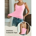 thumbnail image 2 of Anygrew Camisole Tops for Women with Built in Bra Adjustable Strap Tank Top Casual Basic Cami Tanks, 2 of 5