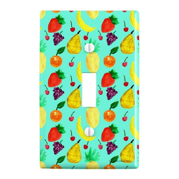Fruit Salad Pattern Plastic Wall Decor Toggle Light Switch Plate Cover