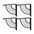 thumbnail image 1 of Soporte resistente para sus proyectos domésticos, soportes para estantes resistentes, estructura de metal en forma de L, perfectos para estanterías de bricolaje, juego de 4, color negro, 1 of 5