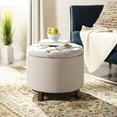 thumbnail image 2 of Safavieh Amelia Contemporary Glam Tufted Storage Ottoman, 2 of 9