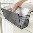 thumbnail image 5 of Iron Storage Basket Organizer with Mount, Bedside Caddy Holder for Phone Tablet Book Magazine, Modern Metal Organizer Pocket for Bed Rail, Dorm, Travel, Home, 5 of 6