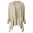 thumbnail image 6 of OGLCCG Womens Open Front Draped Cardigan, Ribbed Knit Long Sleeve Asymmetrical Hem Cardigans with Pockets,Cardigan Sweaters for Women,Size S-XXL, 6 of 7