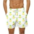 thumbnail image 2 of Xysaqa Men's Swim Trunks Pineapple Beach Board Shorts Swimsuits for Men Big & Tall Above Knee Sports Swimwear Summer Holiday Bathing Suits with Pockets S-5XL, 2 of 6