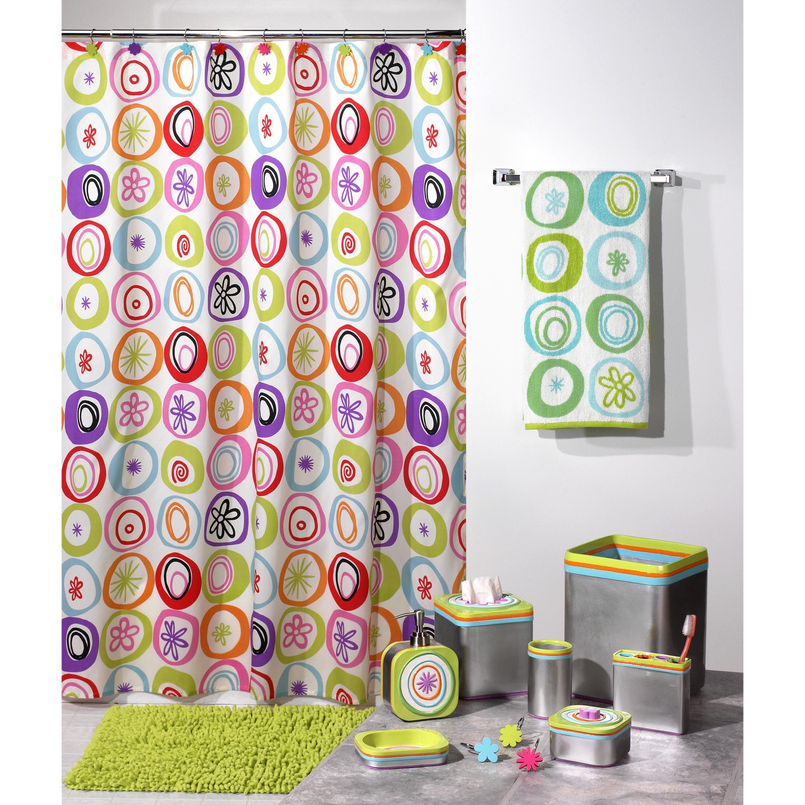 Creative Bath-DOT SWIRL-Shower Curtain MULT 