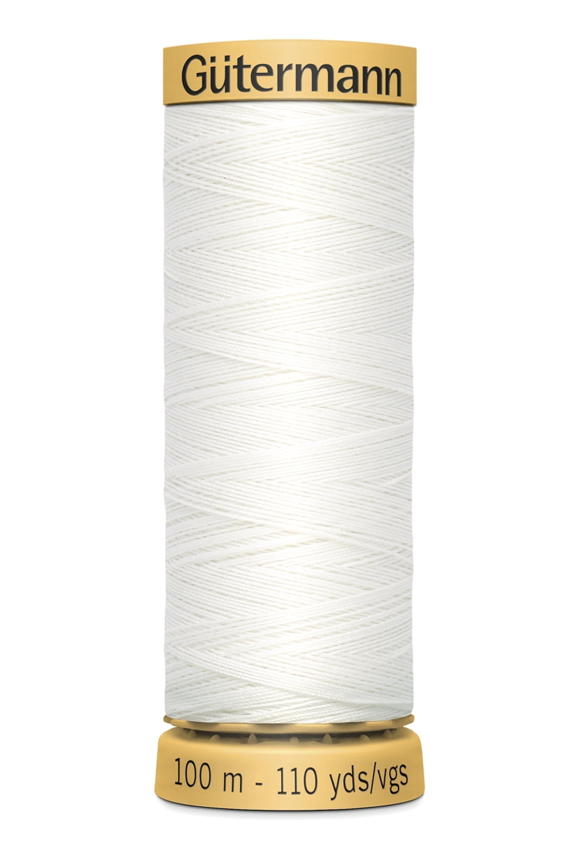 103C-1006 Gutermann Natural Cotton Thread 110yd-Nu White 