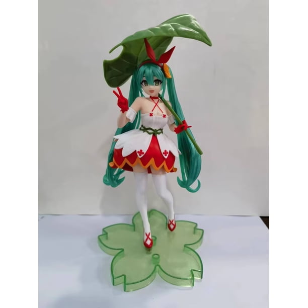 Figuras de acción de Hatsune Miku, muñecos de PVC de 21cm, Kawaii, Thumbelina, Vocaloid, Wonderland, modelo de colección, adornos, juguetes, regalo qiuyongming unisex