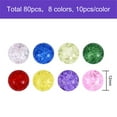 thumbnail image 6 of 80Pcs 8 Colors Transparent Crackle Glass Round Beads Strands No Hole Mixed Color 12mm 10pcs/color, 6 of 7