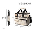 thumbnail image 3 of FORMRS Insulated Cooler Bag 24 Cans Capacity Soft Leakproof Lunch Box with Side Pockets, Watercolor Seashells, 3 of 7