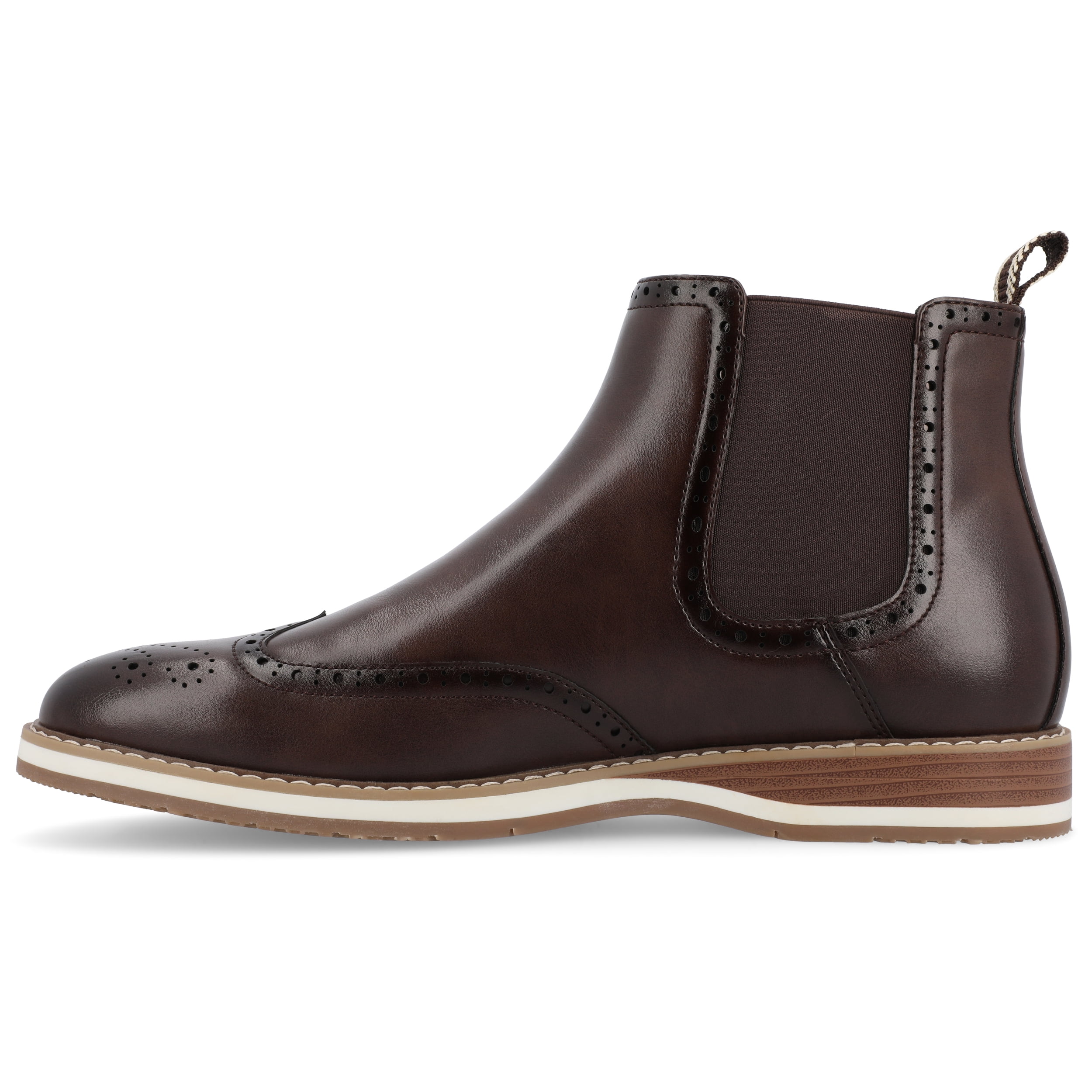 Vance Mens Thorpe Wingtip Slip-on Chelsea Boot