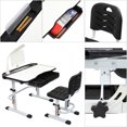 thumbnail image 5 of Kids Table and Chair Set, Newest Student School Desk with Bookstand, Tilted 0-40° Table Top and Drawer Storage, Eye Protection and Touch Led Lamp, Multifunctional Students Desk Chair, JA3694, 5 of 10
